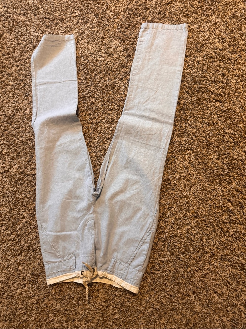 Janie and Jack Pale Blue Boys Chinos with Drawstring